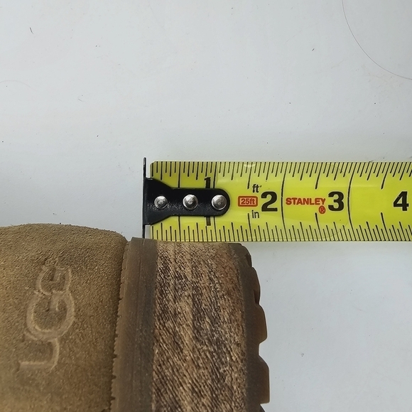 Ugg Gradin Womens Tan Suede Leather Lace Up Round Toe Stacked Heel Boots Size 8 - Picture 8 of 12